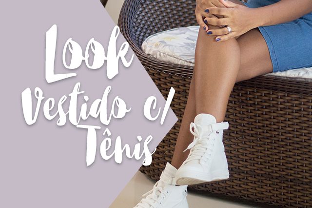 Trend alert | Vestido com tênis branco